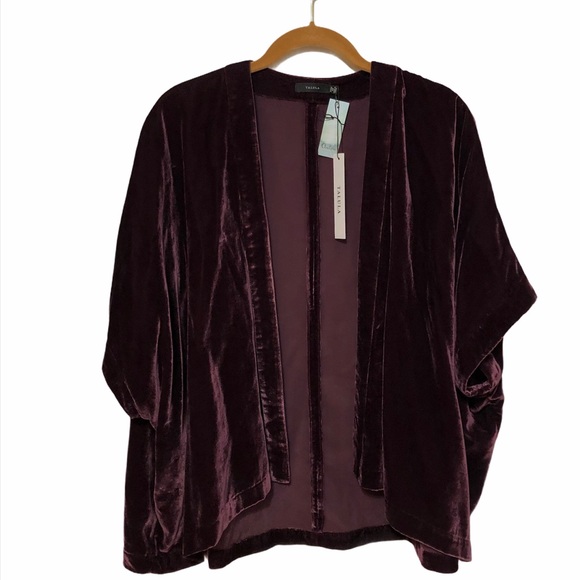 Aritzia Tops - Aritzia Fawkner Deep Purple Blouse (Velour) NWT